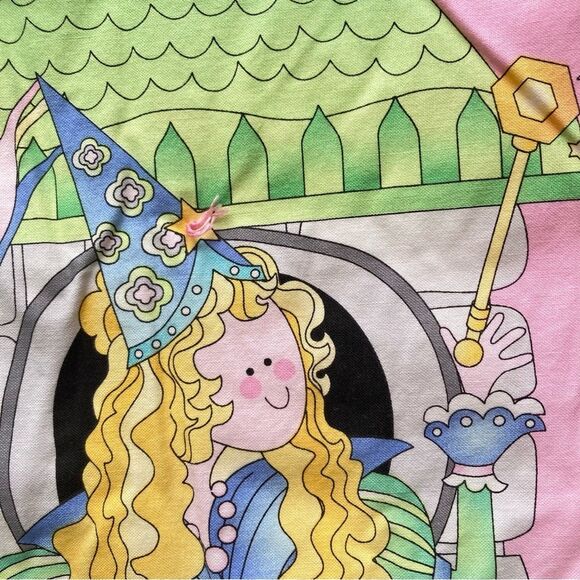 PRINCESS Castle Baby Tummy Time Quilt Rapunzel Handmade 47 x 37 inches - Picture 7 of 16